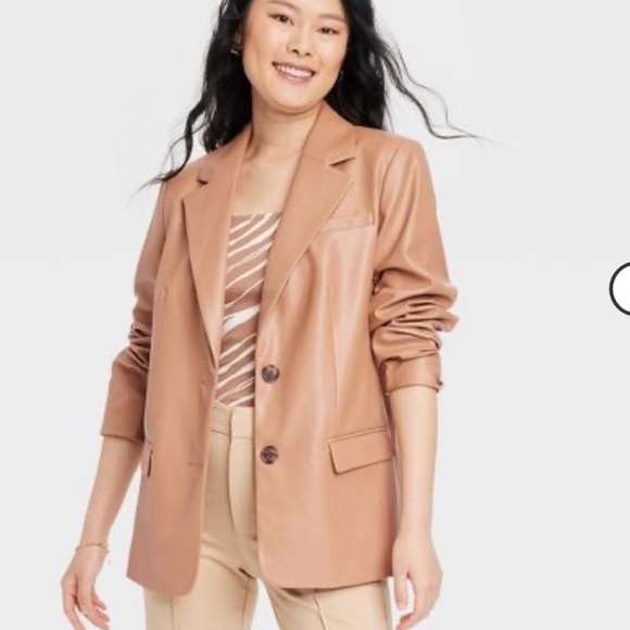 a new day Jackets & Blazers - Women's Faux Leather Blazer!